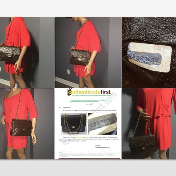 ❗️Sold❗️ Chanel Lambskin Double Flap Brown - Picture 9 of 10